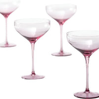 Fortessa - Gala 10.5 Oz Pink Coupe Cocktail Glass, Pack of 4 - GALA.PK.4.02