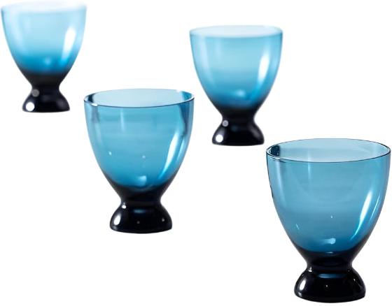 Fortessa - Gala 11.2 Oz Cornflower Lowball Cocktail Glass, Pack of 4 - GALA.BL.4.01