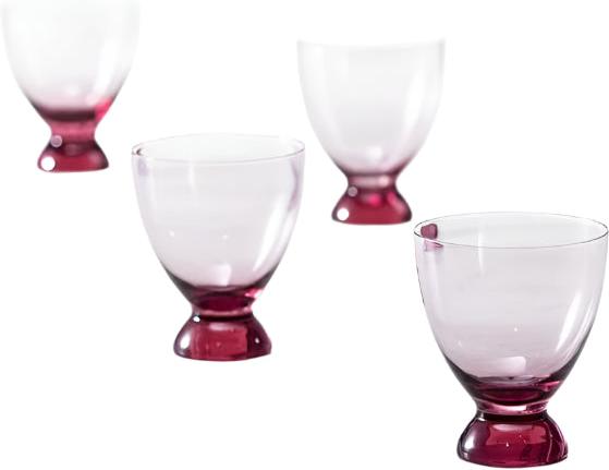 Fortessa - Gala 11.2 Oz Pink Lowball Cocktail Glass, Pack of 4 - GALA.PK.4.01