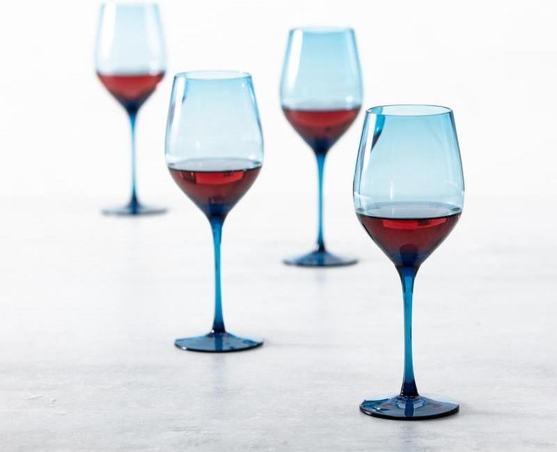 Fortessa - Gala 14.2 Oz Cornflower Universal Wine Glass, Pack of 4 - GALA.BL.4.07