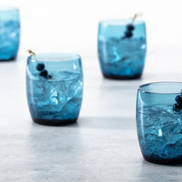 Fortessa - Gala 15 Oz Cornflower Short Beverage Glass, Pack of 4 - GALA.BL.4.04