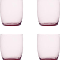 Fortessa - Gala 15 Oz Pink Short Beverage Glass, Pack of 4 - GALA.PK.4.04
