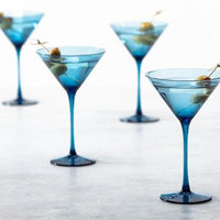 Fortessa - Gala 8.4 Oz Cornflower Martini Glass, Pack of 4 - GALA.BL.4.06