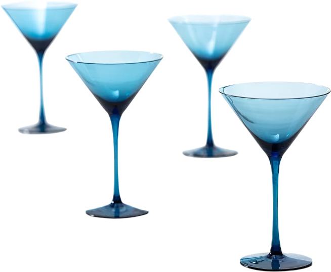 Fortessa - Gala 8.4 Oz Cornflower Martini Glass, Pack of 4 - GALA.BL.4.06