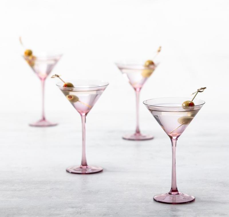 Fortessa - Gala 8.4 Oz Pink Martini Glass, Pack of 4 - GALA.PK.4.06