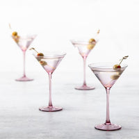 Fortessa - Gala 8.4 Oz Pink Martini Glass, Pack of 4 - GALA.PK.4.06