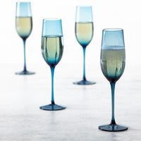 Fortessa - Gala 9.1 Oz Cornflower Champagne Flute, Pack of 4 - GALA.BL.4.05