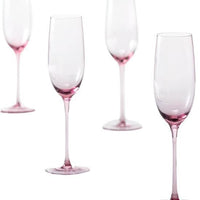 Fortessa - Gala 9.1 Oz Pink Champagne Flute, Pack of 4 - GALA.PK.4.05
