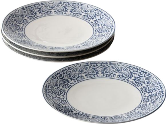 Fortessa - Havana 10.75" Blue Coupe Dinner Plate, Pack of 4 - STN.5602.15