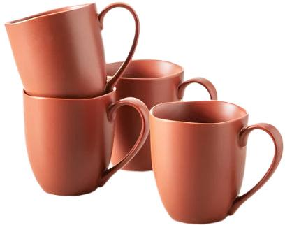Fortessa - Heirloom 11.5 Oz Terracotta Tapered Mug, Pack of 4 - STN.8000.9.17