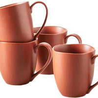 Fortessa - Heirloom 11.5 Oz Terracotta Tapered Mug, Pack of 4 - STN.8000.9.17