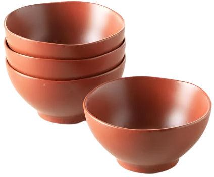Fortessa - Heirloom 5.75" Terracotta Rice Bowl, Pack of 4 - STN.8000.9.54