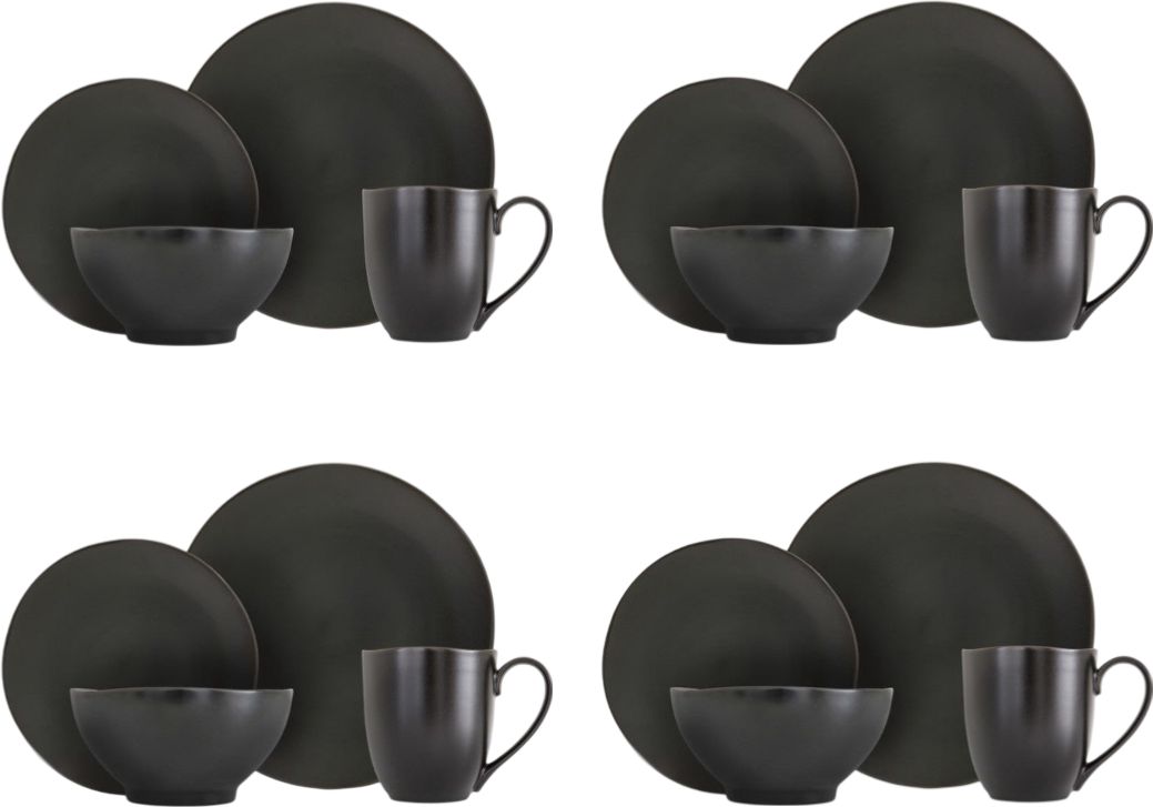 Fortessa - Heirloom Charcoal 16 Pc Dinnerware Set - 16PPS.8000.6