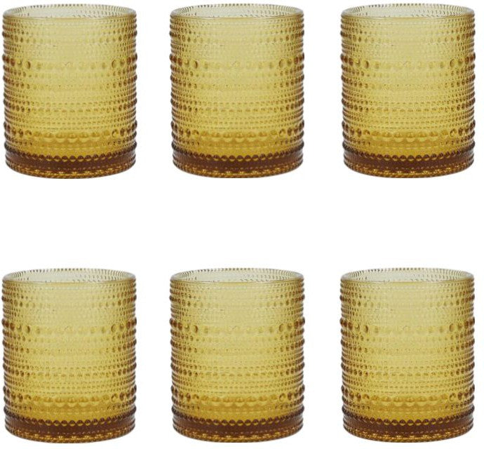 Fortessa - Jupiter 10 Oz Amber Double Old Fashioned Glass, Pack of 6 - DV.JUPITERAM.04