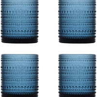 Fortessa - Jupiter 10 Oz Blue Double Old Fashioned Glass, Pack of 4 - JUPITERBL.4.04