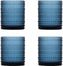 Fortessa - Jupiter 10 Oz Blue Double Old Fashioned Glass, Pack of 4 - JUPITERBL.4.04