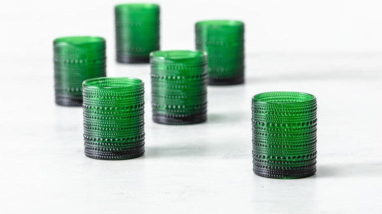 Fortessa - Jupiter 10 Oz Green Double Old Fashioned Glass, Pack of 6 - JUPITERDG.04