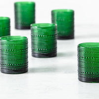 Fortessa - Jupiter 10 Oz Green Double Old Fashioned Glass, Pack of 6 - JUPITERDG.04