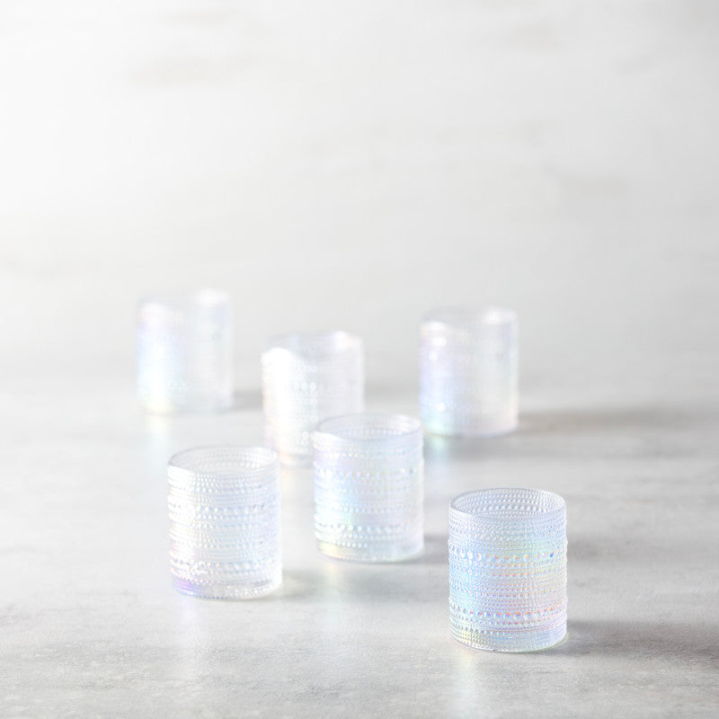 Fortessa - Jupiter 10 Oz Iridescent Double Old Fashioned Glass, Pack of 6 - JUPITERID.04
