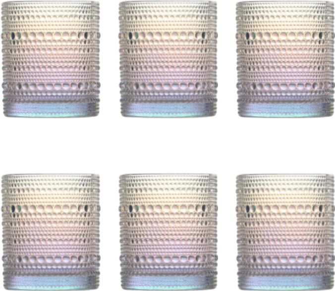 Fortessa - Jupiter 10 Oz Iridescent Double Old Fashioned Glass, Pack of 6 - JUPITERID.04
