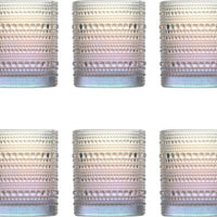 Fortessa - Jupiter 10 Oz Iridescent Double Old Fashioned Glass, Pack of 6 - JUPITERID.04