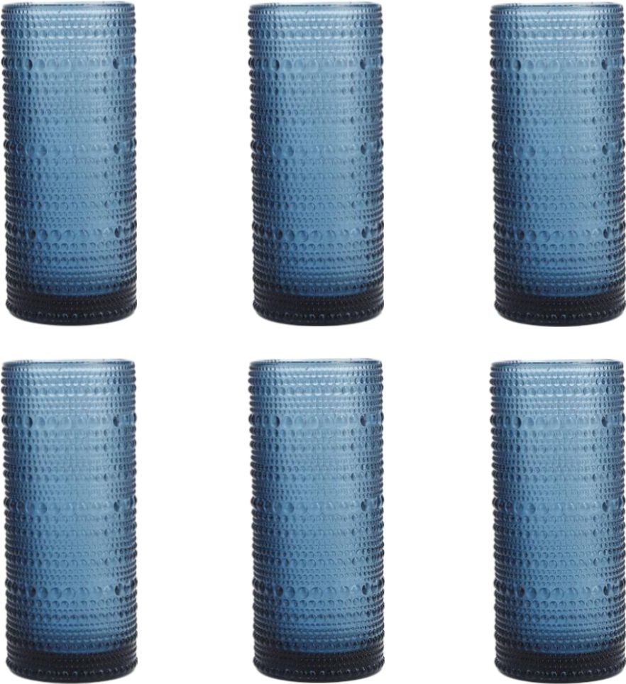 Fortessa - Jupiter 10.8 Oz Blue Collins/Highball Glass, Pack of 6 - JUPITERBL.10