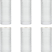 Fortessa - Jupiter 10.8 Oz Clear Collins/Highball Glass with Gold Rim, Pack of 6 - JUPITERCL.G.10