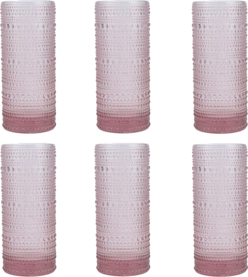 Fortessa - Jupiter 10.8 Oz Pink Collins/Highball Glass, Pack of 6 - JUPITERPK.10