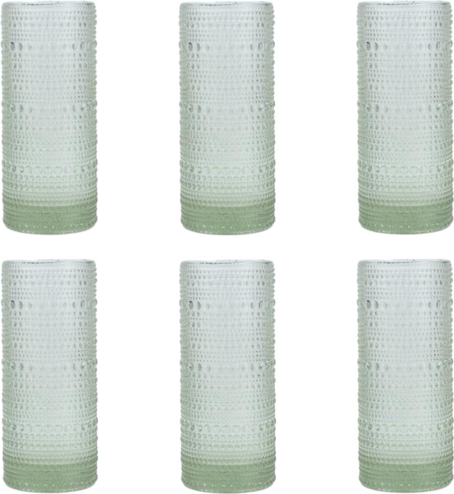 Fortessa - Jupiter 10.8 Oz Sage Collins/Highball Glass, Pack of 6 - JUPITERSG.10