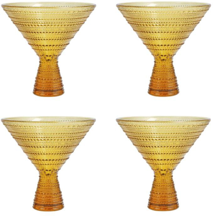 Fortessa - Jupiter 11.5 Oz Amber Martini Glass, Pack of 4 - JUPITERAM.06