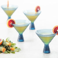 Fortessa - Jupiter 11.5 Oz Blue Martini Glass, Pack of 4 - JUPITERBL.06