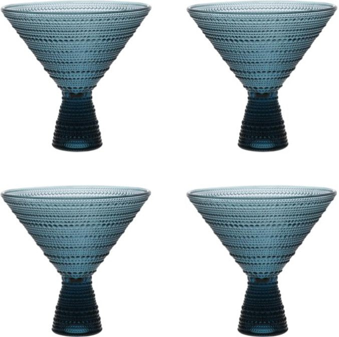Fortessa - Jupiter 11.5 Oz Blue Martini Glass, Pack of 4 - JUPITERBL.06