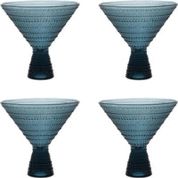 Fortessa - Jupiter 11.5 Oz Blue Martini Glass, Pack of 4 - JUPITERBL.06