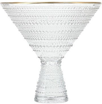 Fortessa - Jupiter 11.5 Oz Clear Martini Glass with Gold Rim, Pack of 4 - JUPITERCL.G.06