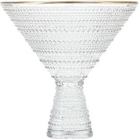 Fortessa - Jupiter 11.5 Oz Clear Martini Glass with Gold Rim, Pack of 4 - JUPITERCL.G.06