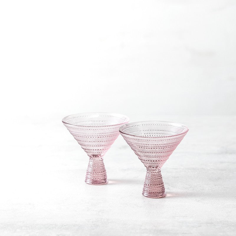 Fortessa - Jupiter 11.5 Oz Pink Martini Glass, Pack of 2 - JUPITERPK.2.06