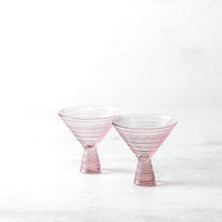 Fortessa - Jupiter 11.5 Oz Pink Martini Glass, Pack of 2 - JUPITERPK.2.06