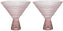 Fortessa - Jupiter 11.5 Oz Pink Martini Glass, Pack of 2 - JUPITERPK.2.06