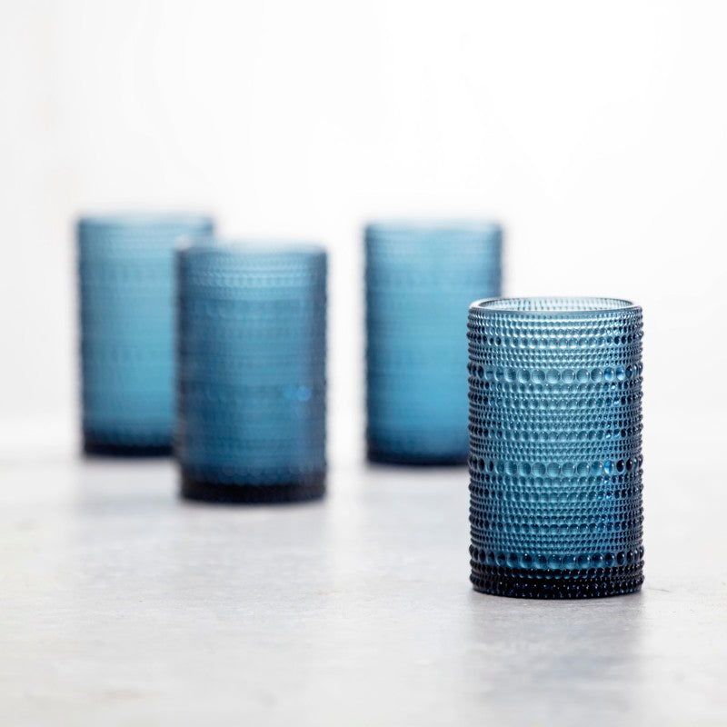 Fortessa - Jupiter 13 Oz Blue Iced Beverage Glass, Pack of 4 - JUPITERBL.4.03