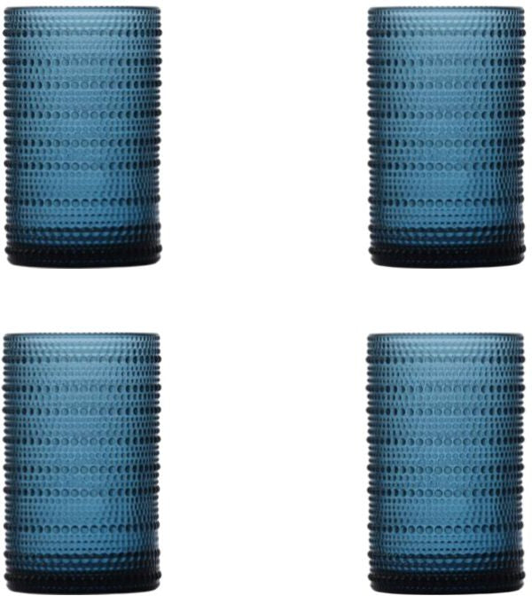 Fortessa - Jupiter 13 Oz Blue Iced Beverage Glass, Pack of 4 - JUPITERBL.4.03