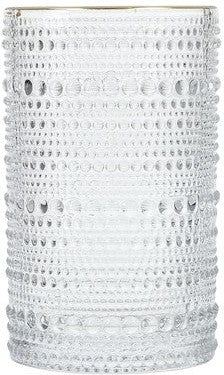 Fortessa - Jupiter 13 Oz Clear Iced Beverage Glass with Gold Rim, Pack of 6 - JUPITERCL.G.03