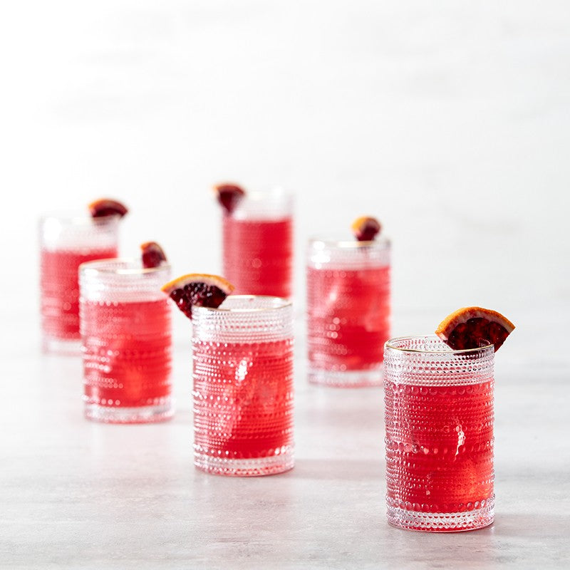 Fortessa - Jupiter 13 Oz Clear Iced Beverage Glass with Gold Rim, Pack of 6 - JUPITERCL.G.03