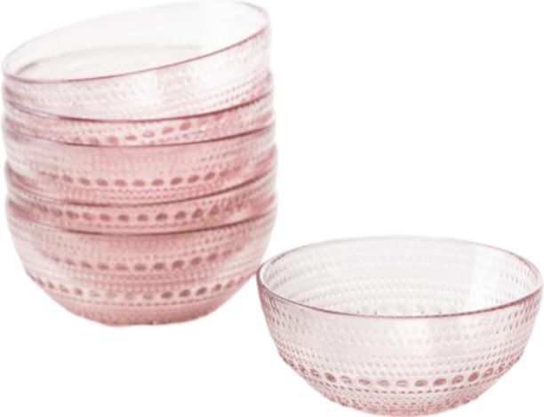 Fortessa - Jupiter 13.5 Oz Pink Cereal Bowl, Pack of 6 - JUPPK.BOWL.05
