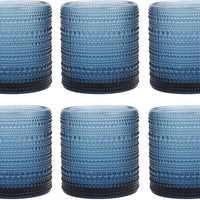 Fortessa - Jupiter 13.9 Oz Blue Triple Old-Fashioned Glass, Pack of 6 - JUPITERBL.09