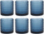 Fortessa - Jupiter 13.9 Oz Blue Triple Old-Fashioned Glass, Pack of 6 - JUPITERBL.09