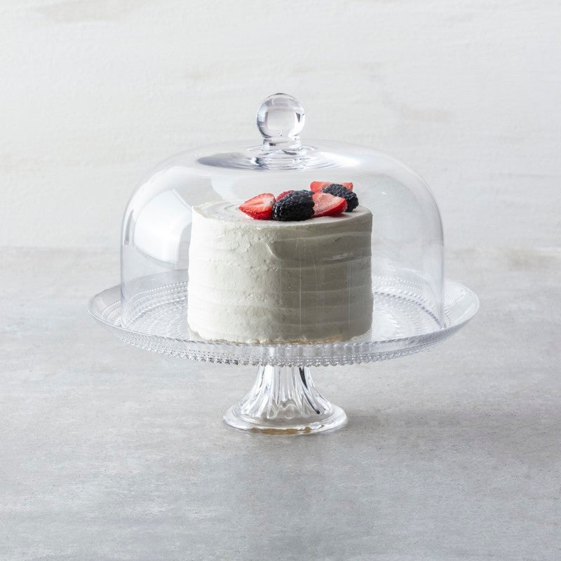 Fortessa - Jupiter Clear 13" Cake Stand and Dome Set - JUPcL.CAKE.LGSET