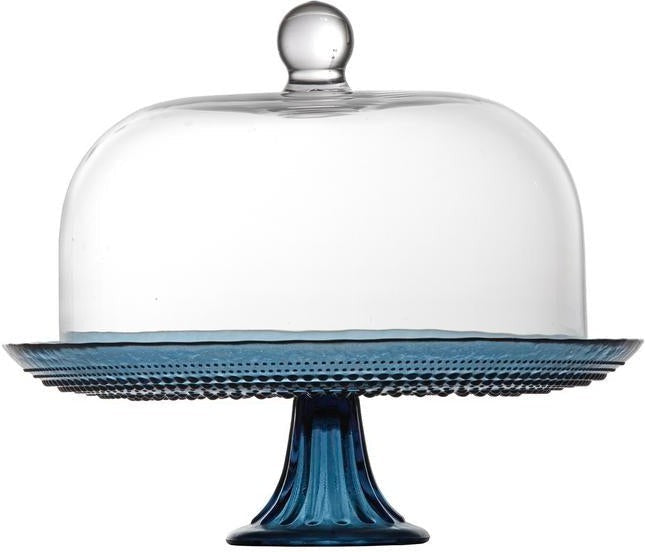 Fortessa - Jupiter Cornflower 13" Cake Stand and Dome Set - JUPBL.CAKE.LSET