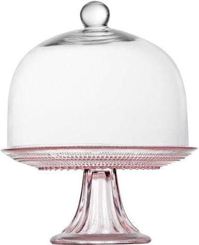 Fortessa - Jupiter Pink 8.5" Cake Stand and Dome Set - JUPPK.CAKE.SSET