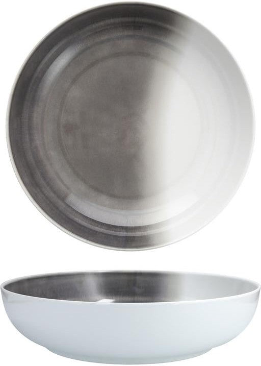 Fortessa - La Cote 14" Outdoor Mistral Gray Coupe Serving Bowl - MD.LACOTE.MG.06