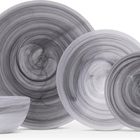Fortessa - La Jolla Glass 16 Pc Gray Dinnerware Set - 2600.GREY.PB.SET